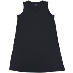 J.Jill Wearever Womens Shift Dress LRG Black Sleeveless Knee Length Casual Comfy